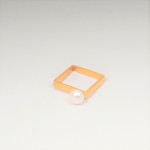 Δαχτυλίδι τετράγωνο μινιμαλιστικό με μαργαριτάρι, Sderi-1